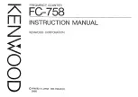Preview for 1 page of Kenwood FC-758 Instruction Manual