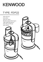 Kenwood FDP22 Instructions Manual предпросмотр