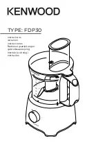 Preview for 1 page of Kenwood FDP30 Instructions Manual