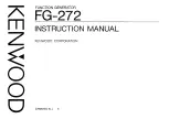 Preview for 1 page of Kenwood FG-272 Instruction Manual