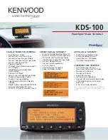 Kenwood FleetSync KDS-100 Brochure & Specs preview