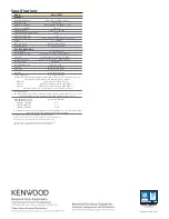 Preview for 2 page of Kenwood FleetSync KMC-38GPS Specifications