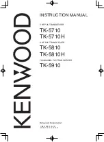 Preview for 1 page of Kenwood FleetSync TK-5810(H) Instruction Manual