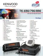 Kenwood FleetSync TK-690 Specifications предпросмотр