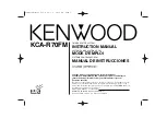 Kenwood FM MODULATOR SYSTEM KCA-R70FM Instruction Manual preview