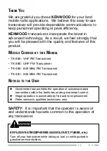 Preview for 2 page of Kenwood FM Transceiver TK-481 Instruction Manual