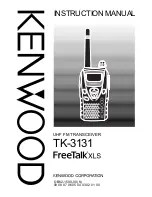 Kenwood FreeTalk XLS TK-3131 Instruction Manual предпросмотр