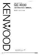 Kenwood GE-4030 Instruction Manual preview