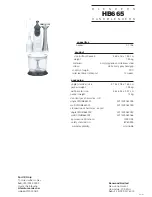 Предварительный просмотр 2 страницы Kenwood HB665 Datasheet