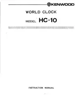 Kenwood HC-10 Instruction Manual preview