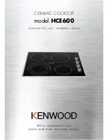 Предварительный просмотр 1 страницы Kenwood HCE600 Nstructions For Use