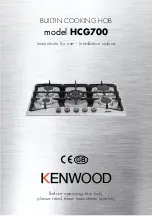 Preview for 1 page of Kenwood HCG700 Instructions For Use - Installation Advice