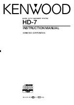 Kenwood HD-7 Instruction Manual предпросмотр