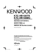 Kenwood HD Radio TUNER Instruction Manual предпросмотр