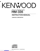 Kenwood HM-335 Instruction Manual preview