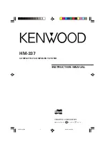 Kenwood HM-337 Instruction Manual preview