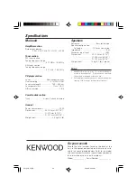 Предварительный просмотр 20 страницы Kenwood HM-437WM Instruction Manual