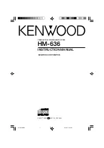 Kenwood HM-636 Instruction Manual preview