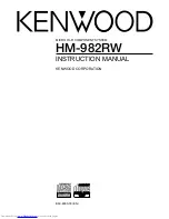 Preview for 1 page of Kenwood HM-982RW Instruction Manual