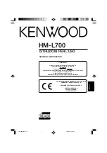 Preview for 133 page of Kenwood HM-L700 Instruction Manual