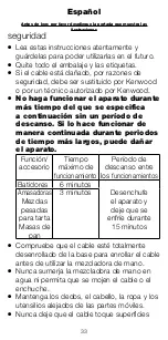 Preview for 33 page of Kenwood HM620 series Instructions Manual