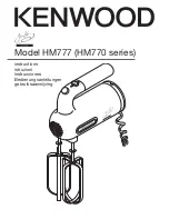 Предварительный просмотр 1 страницы Kenwood HM770 series Instructions Manual