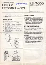 Kenwood HMC-2 Instruction Manual preview