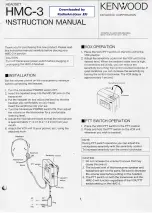 Preview for 1 page of Kenwood HMC-3 - Headset - Vertical Instruction Manual