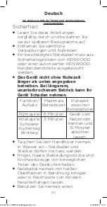 Preview for 22 page of Kenwood HMP 30 SI Lite Instructions Manual