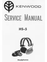 Kenwood HS-5 Service Manual предпросмотр