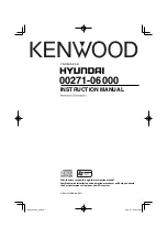 Kenwood Hyundai 00271-06000 Instruction Manual preview