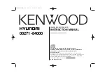 Preview for 1 page of Kenwood Hyundai 00271-84000 Instruction Manual