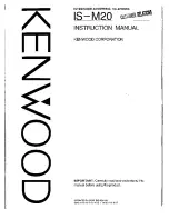 Preview for 1 page of Kenwood IS-M20 Instruction Manual