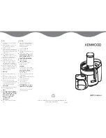 Preview for 2 page of Kenwood JE810 series User Manual