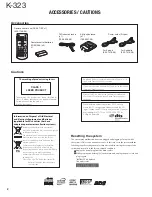 Preview for 2 page of Kenwood K-323 Service Manual