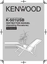 Kenwood K-501USB Instruction Manual preview