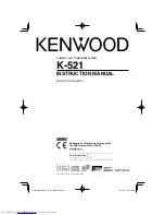 Kenwood K-521 Instruction Manual предпросмотр