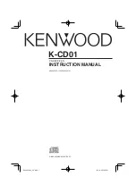 Kenwood K-CD01 Instruction Manual preview