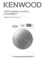 Preview for 1 page of Kenwood K1016WM17 Installation And Instruction Manual