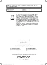 Preview for 116 page of Kenwood K23MSB16E Instruction Manual