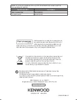 Preview for 32 page of Kenwood K25MB14 Instruction Manual