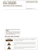 Kenwood KA-3300D Instruction Manual предпросмотр