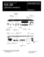 Kenwood KA-36 Service Manual предпросмотр