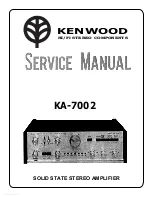 Предварительный просмотр 2 страницы Kenwood KA-7002 Service Manual