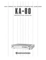 Kenwood KA-80 Instruction Manual preview