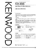 Preview for 1 page of Kenwood KA-895 Instruction Manual