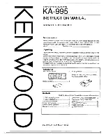 Предварительный просмотр 1 страницы Kenwood KA-995 Instruction Manual