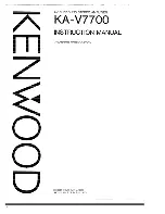 Kenwood KA-V7700 Instruction Manual предпросмотр