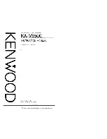 Предварительный просмотр 1 страницы Kenwood KA-V9500 Instruction Manual