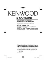 Kenwood KAC-210MR Instruction Manual предпросмотр